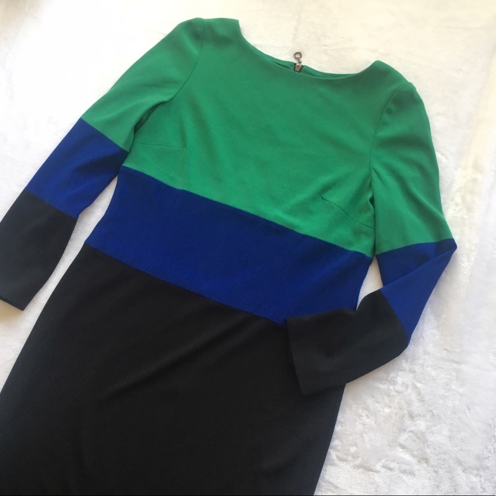 LIKE NEW Adrianna Papell Color-Block Sheath Dress